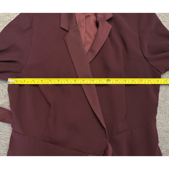 Claudie Pierlot Women's Purple Pleated Cady Mini Wrap Dress Size 40 Us 8 - Picture 6 of 13